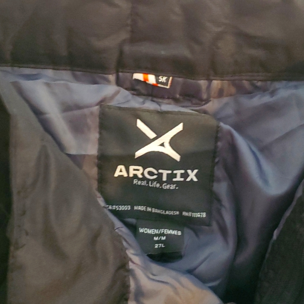 ARCTIX snowpants size M 27in. Long black